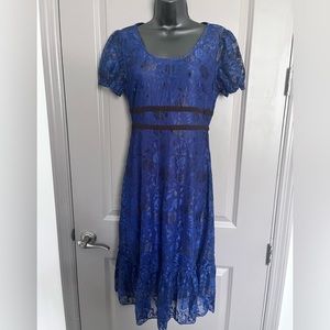 MIAMI Blue Lace Dress From Francesca’s Size Small